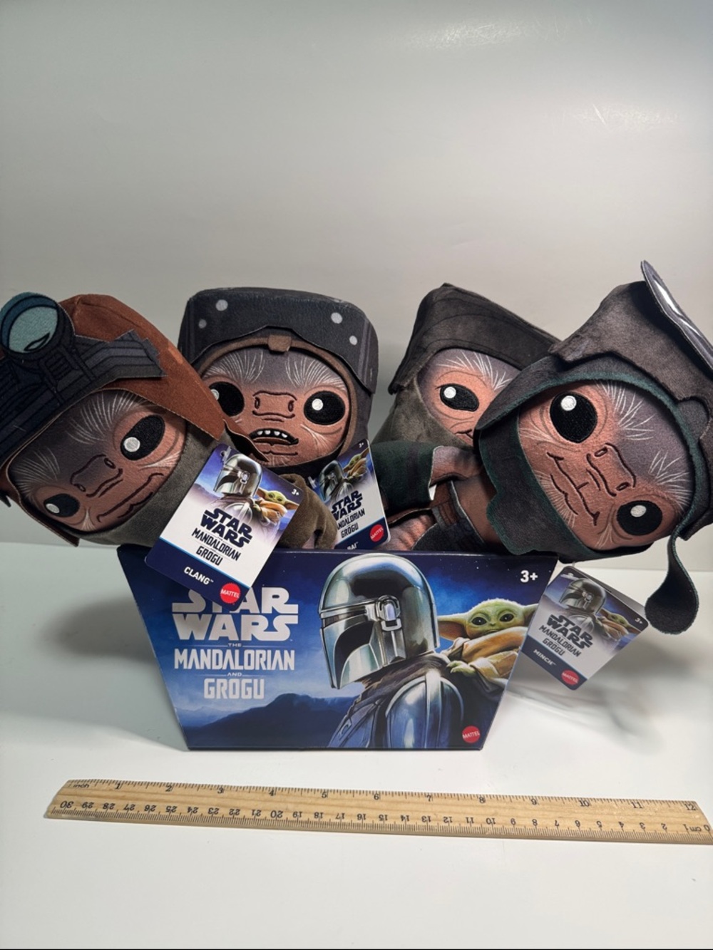 NEW Mattel Star Wars Mandalorian Grogu Droidsmiths Keto Bai Clang Minch plush